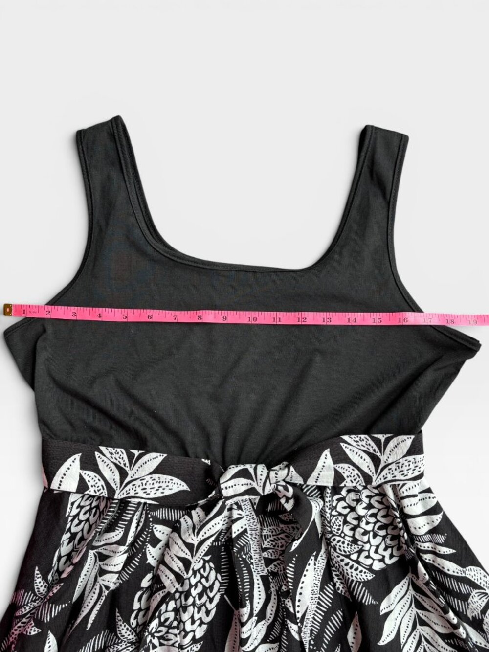 NWT Cupshe Black & White Tropical Fit & Flare Dress Size XL - Picture 9 of 9